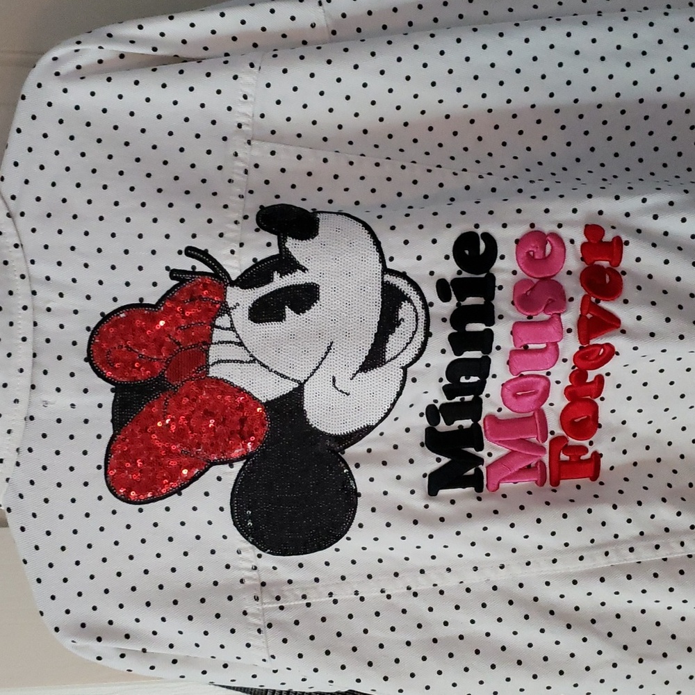 Disney Minnie Mouse Forever Polka Dot Jean Jacket 2X NWT